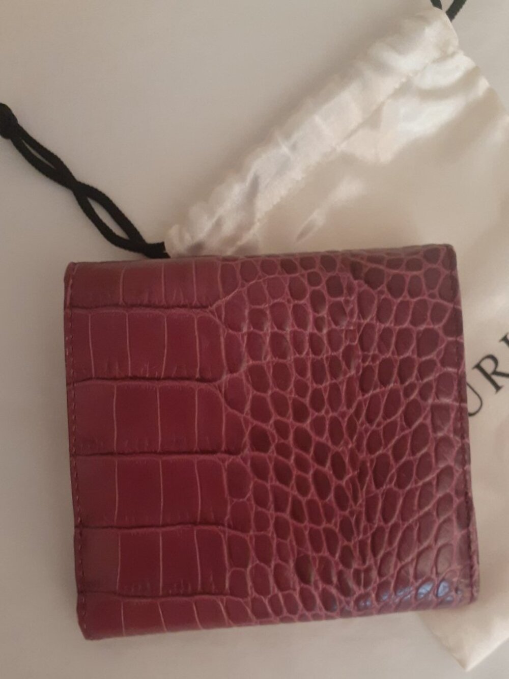 Furla   Raspberry Croc Embossed Wallet - Picture 8 of 14